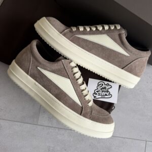 Rick Owens Vintage Suede Sneakers Grey White